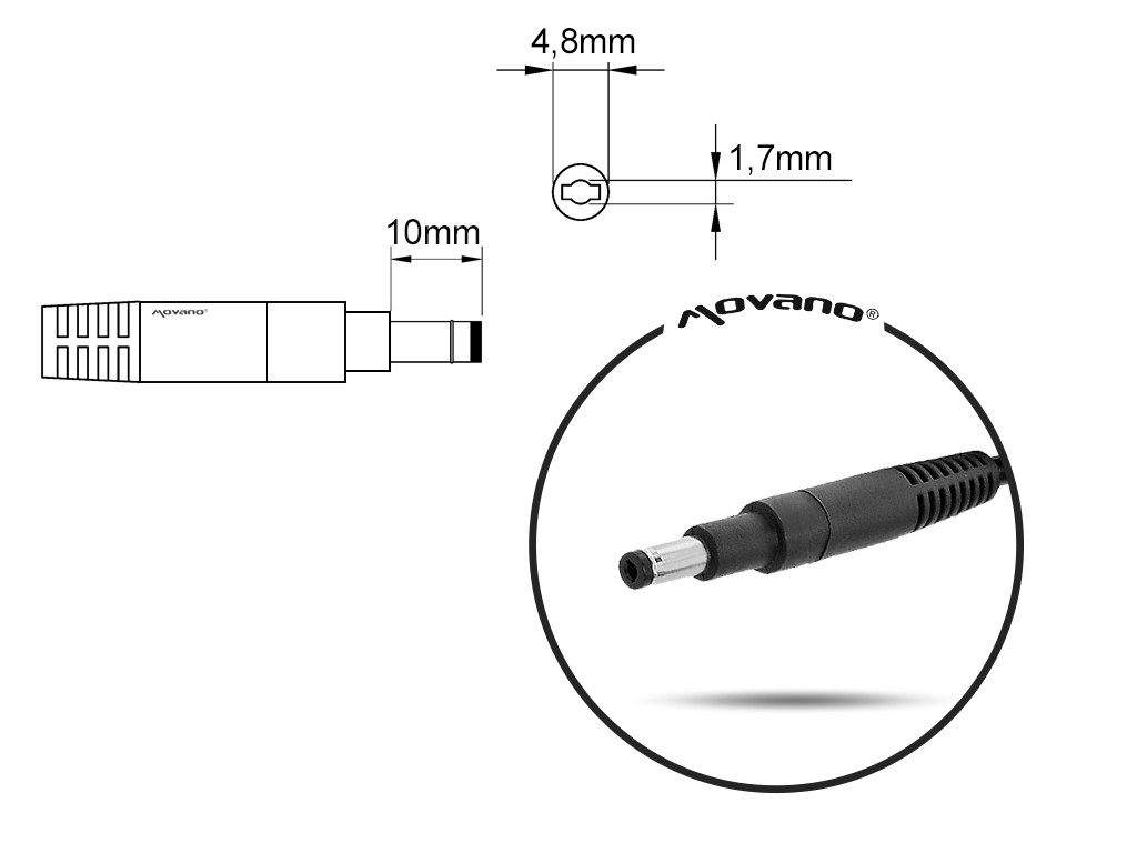 HP napajalnik 65W, 19.5V 3.33A (4.8x1.7 mm) 3