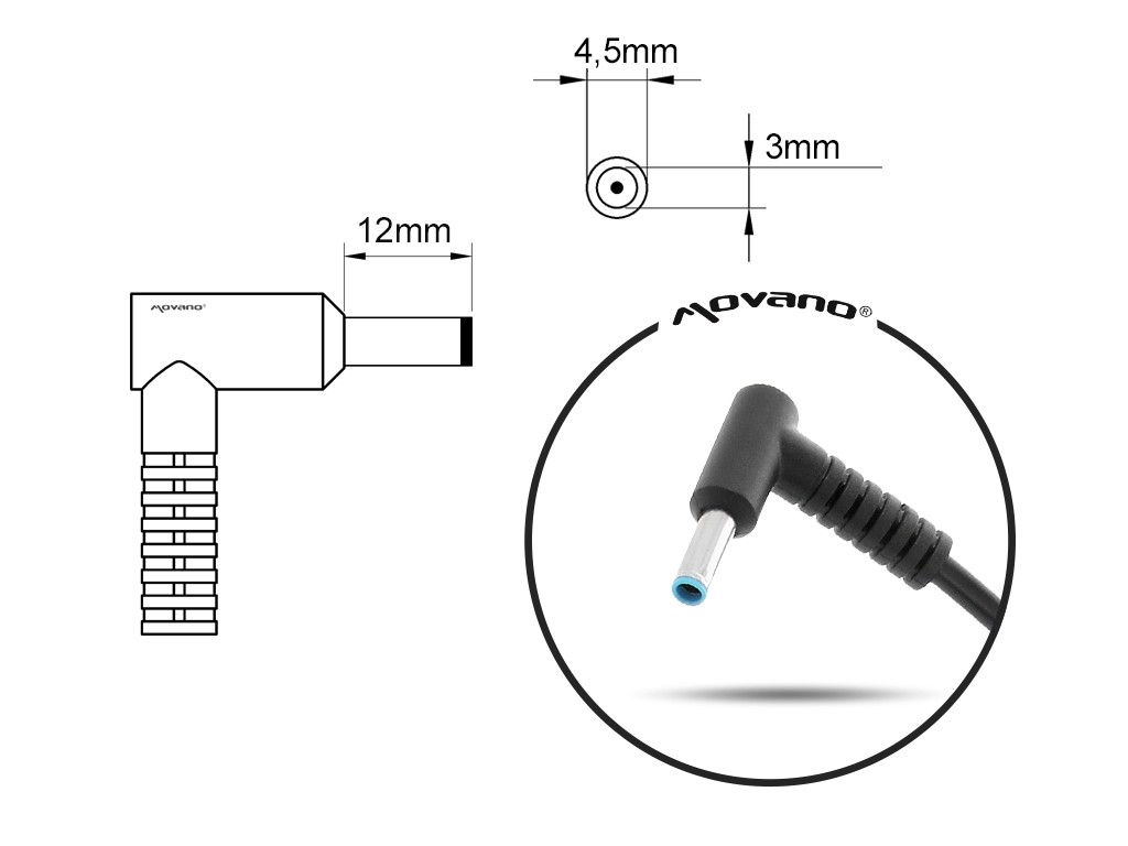 HP napajalnik 90W, 19.5V 4.62A (4.5x3.0 mm) 3