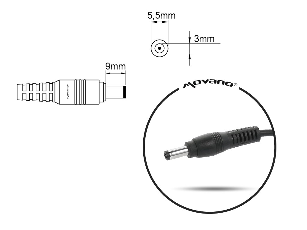 Napajalnik 19V 3.16A (5.5x3.0 pin) za Samsung 60W 3