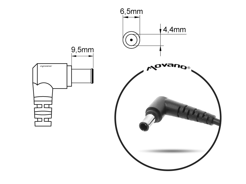 Napajalnik 19.5V 4.7A (6.5x4.4 pin) za Sony 80W 3