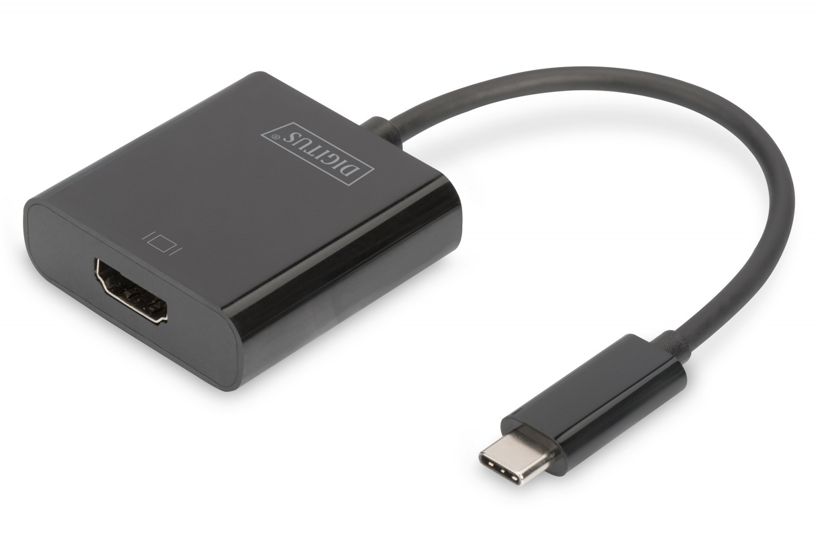 Adapter HDMI 4K na USB-C, z avdio, črn, 15 cm