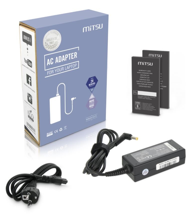 Polnilnik 19V 1.58A (5.5x1.7) za Acer, Dell, Packard bell 30W