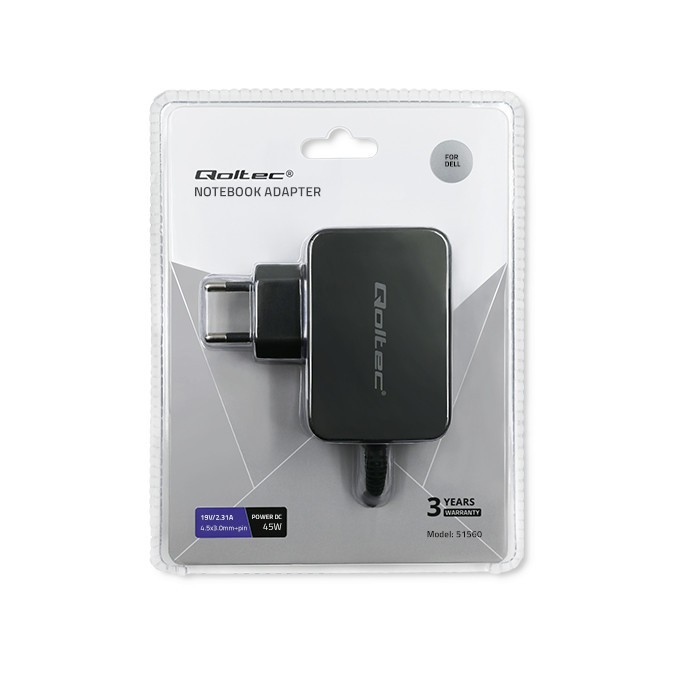Napajalnik za Dell prenosnik 45W, 4.5*3.0+pin 5