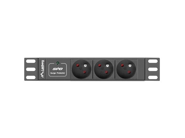 Stojalo za napajanje Lanberg Rack PDU 10" 1U 3xPL 2m 16A 2