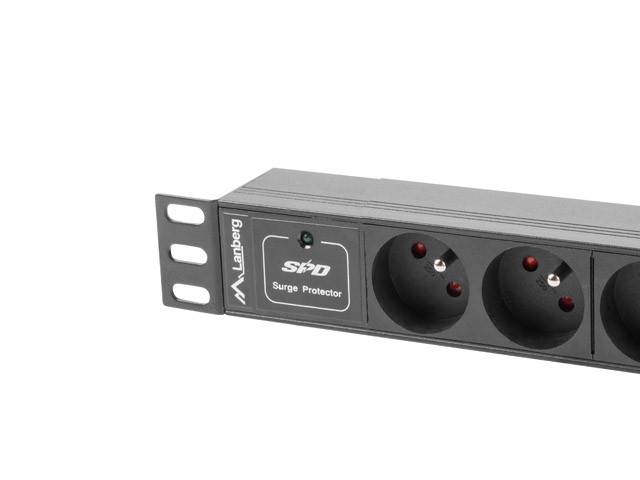 Stojalo za napajanje Lanberg Rack PDU 10" 1U 3xPL 2m 16A 3
