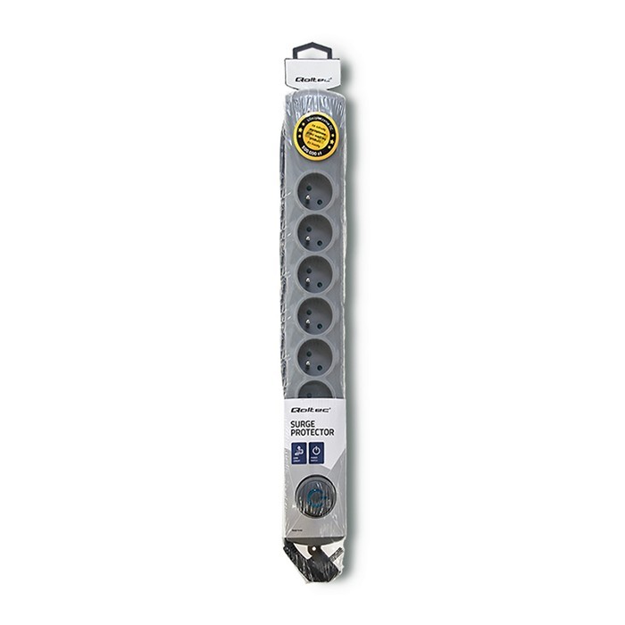 Prekratki napetosti Quick Switch, 8 vtičnic, 1,8m, siva 6