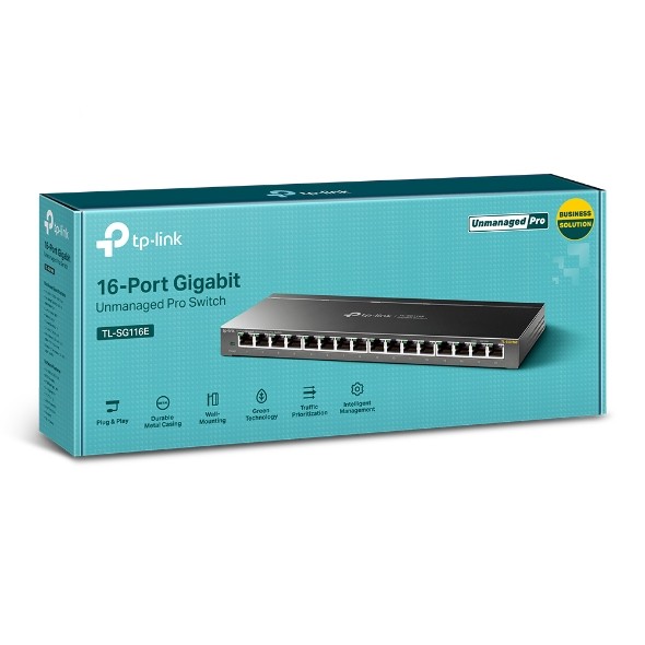 TP-LINK mrežni preklopnik SG116E 16xGbE 3
