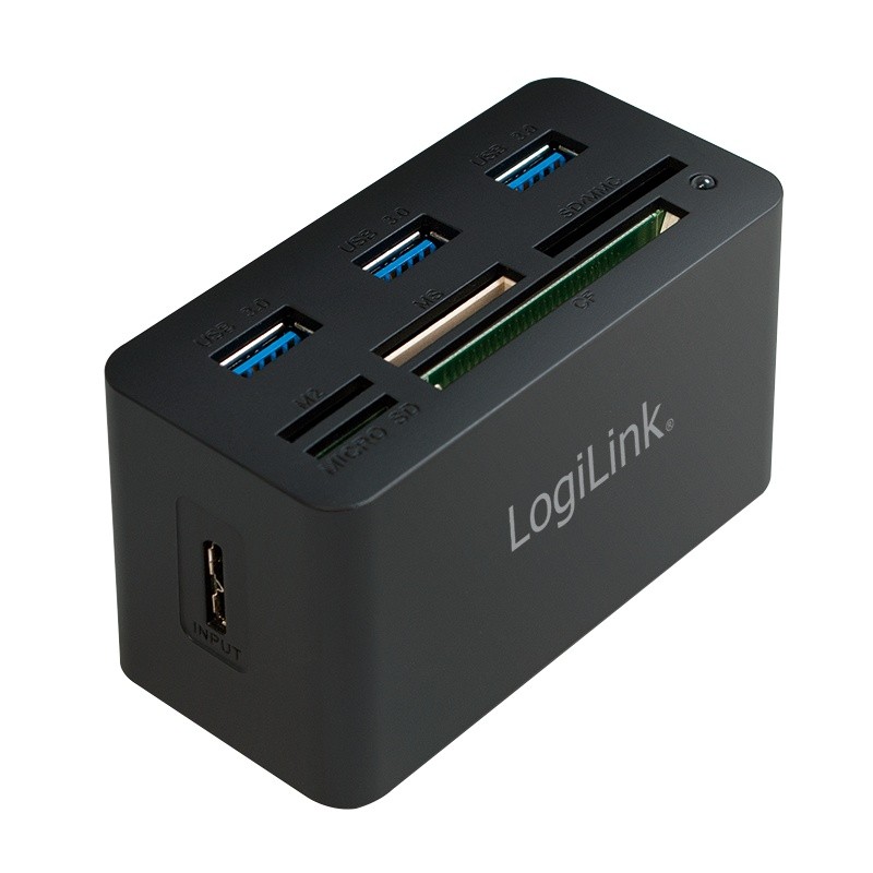 USB 3.0 Hub s čitalnikom kartic, 3 vrata