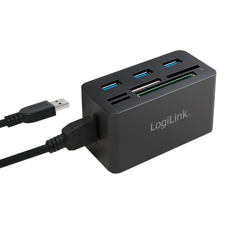 USB 3.0 Hub s čitalnikom kartic, 3 vrata 2