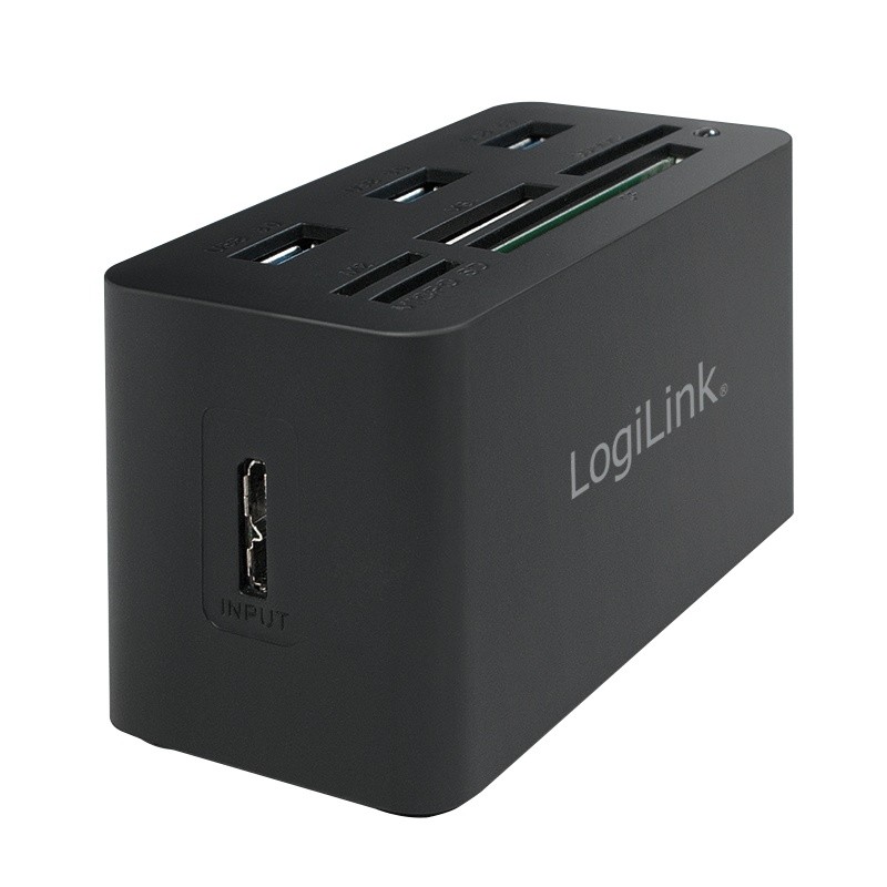 USB 3.0 Hub s čitalnikom kartic, 3 vrata 3