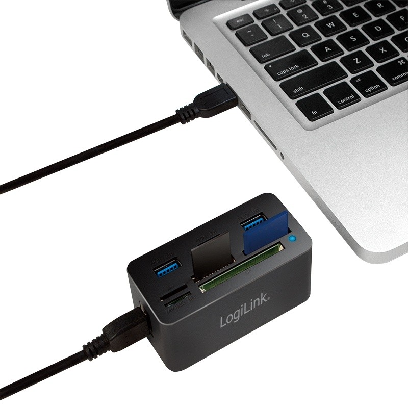 USB 3.0 Hub s čitalnikom kartic, 3 vrata 5