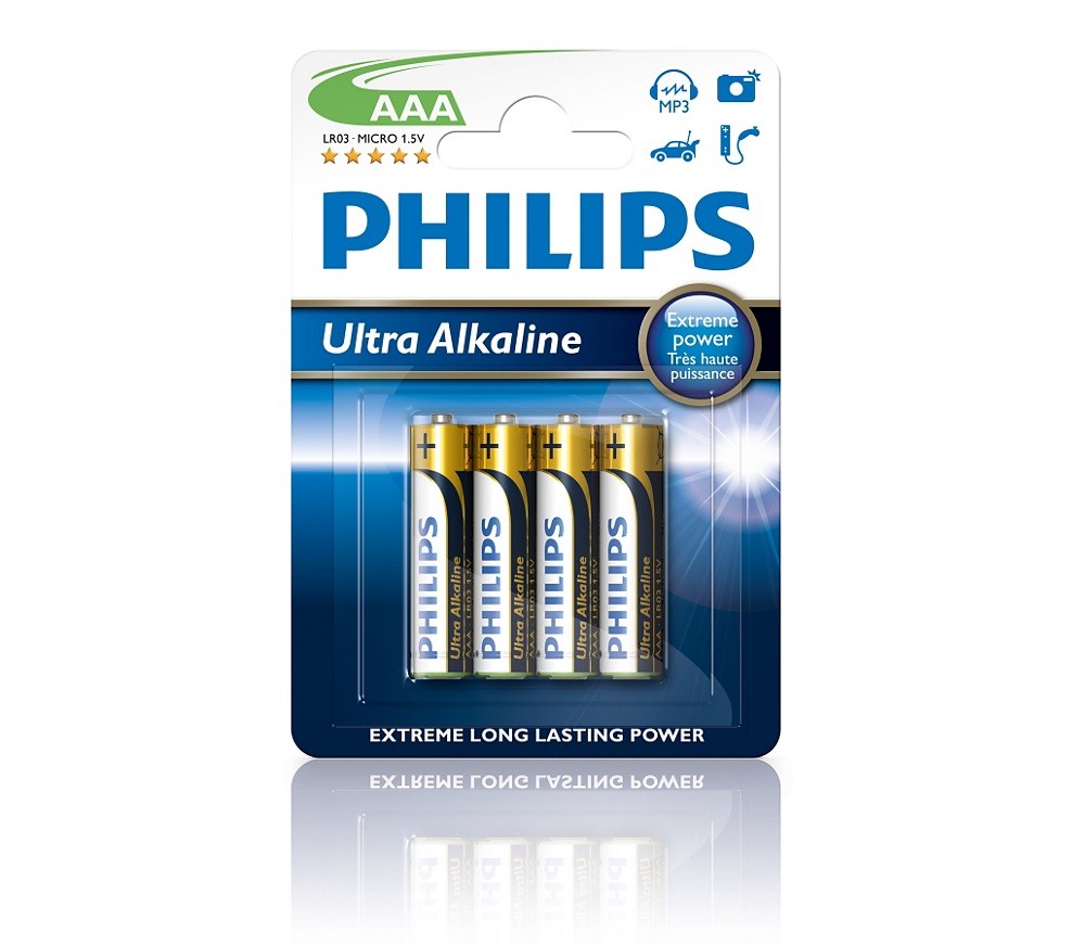 Baterije Ultra Alkaline AAA, 4 kosov 2