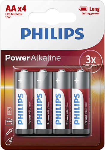 Baterije Power Alkaline AA, 4 kosov