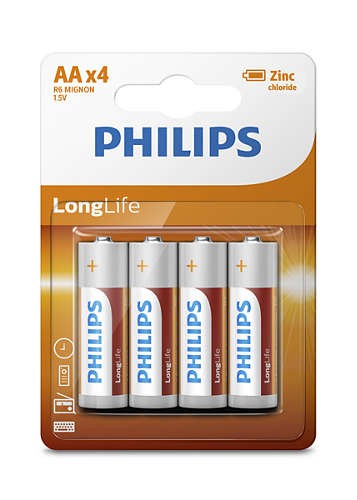 Philips LongLife Baterije AA, 4 kos. 2