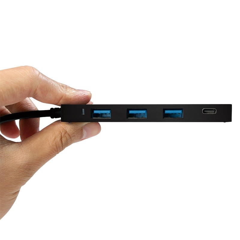 Ultra tanek USB-C 3.1 Hub, 4 vhodi, črn 2