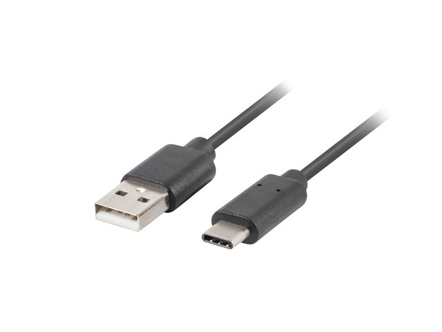 Lanberg USB-C na USB-A kabel, 0.5m, 2.0, črn