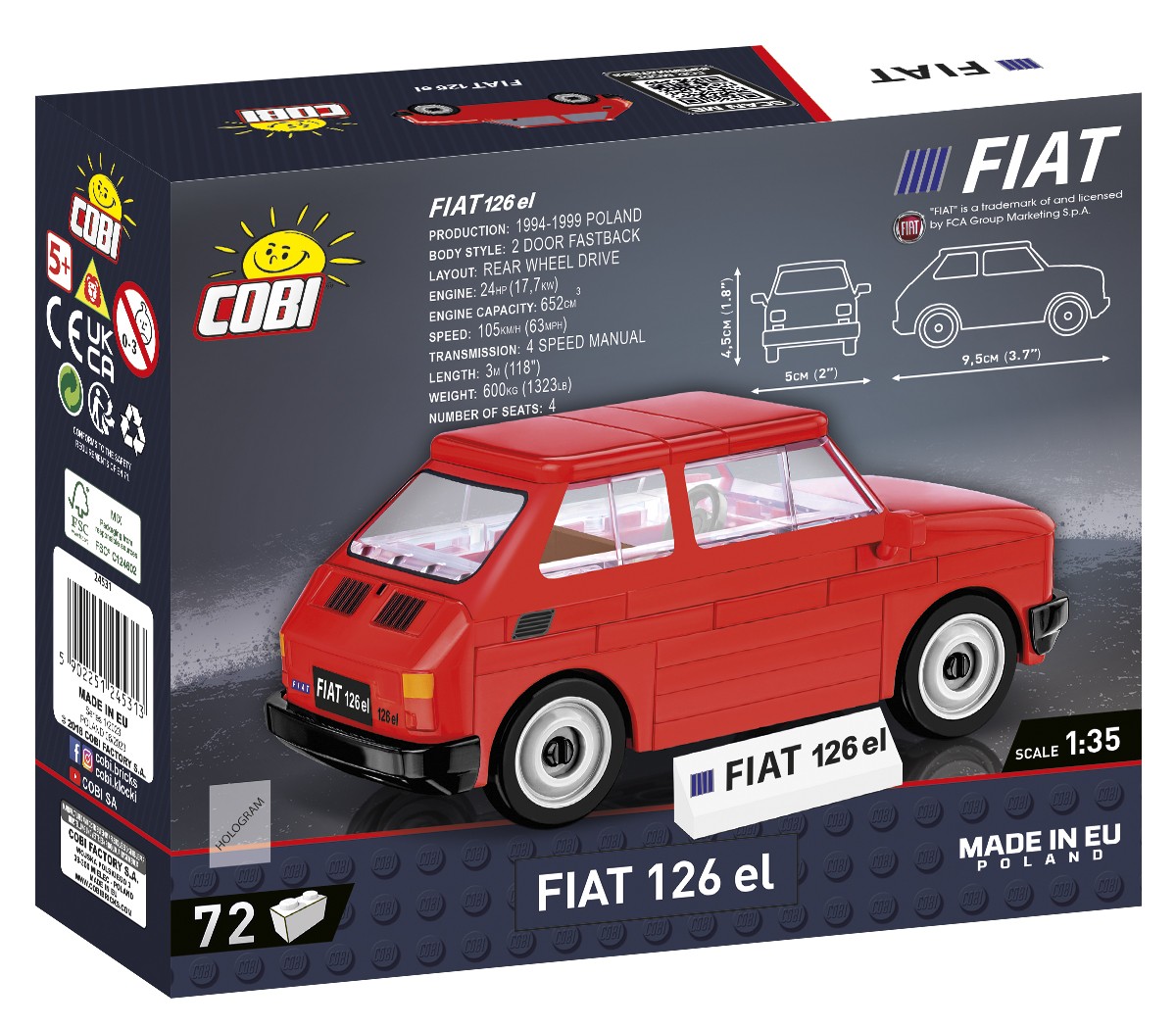 Cobi Klocki Youngtimer Collection Fiat 126p el gradbeni kompleti 2