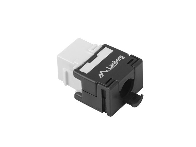 Lanberg Keystone modul RJ45 UTP Cat.6a, beznar., LSA, 180°, črn 2