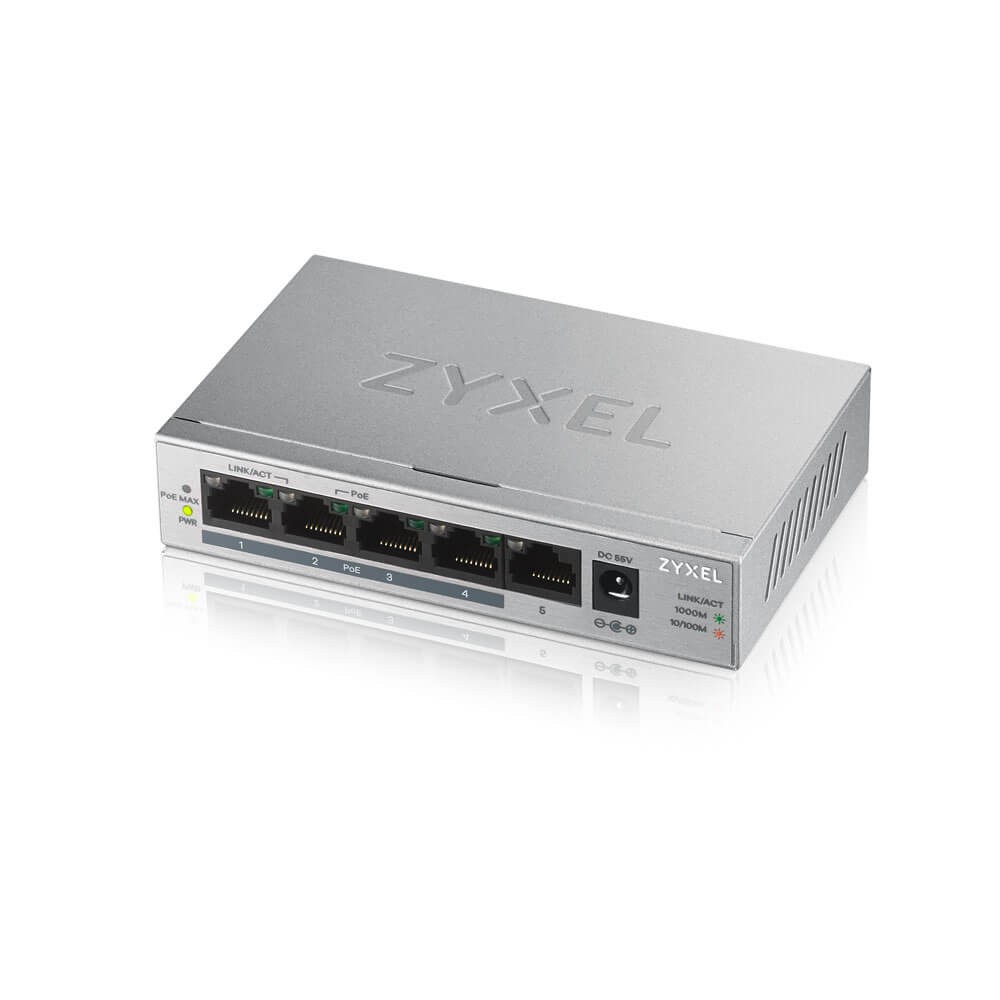 Mrežni preklopnik (Switch) 5-portni Gigabit PoE+ GS1005-HP 3