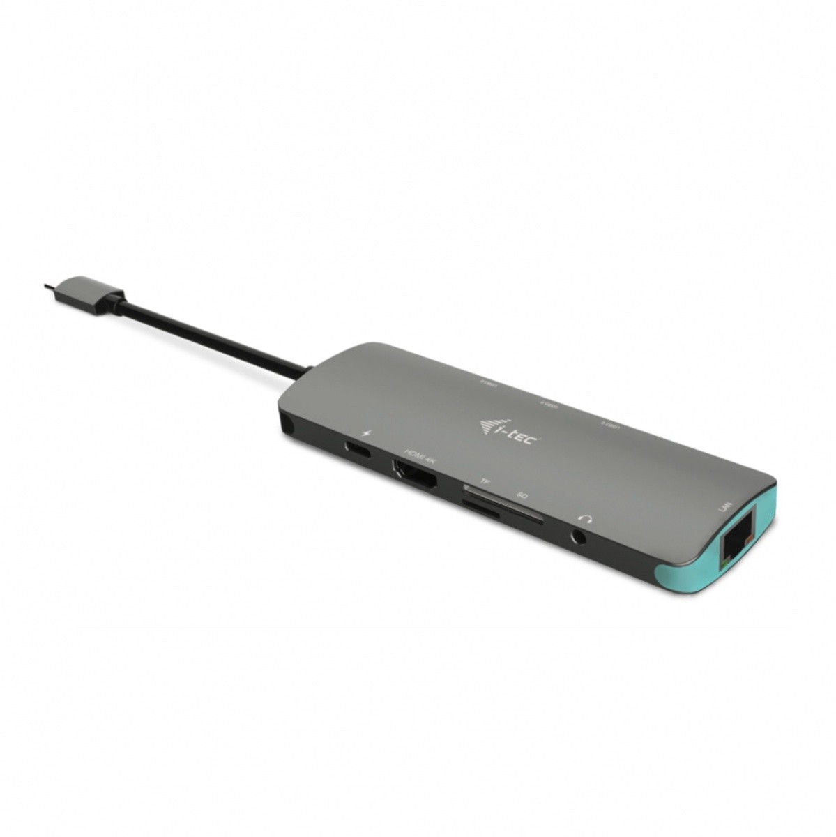 USB-C Docking Station Nano: HDMI 4K, bralnik kartic, Ethernet, USB 3.0