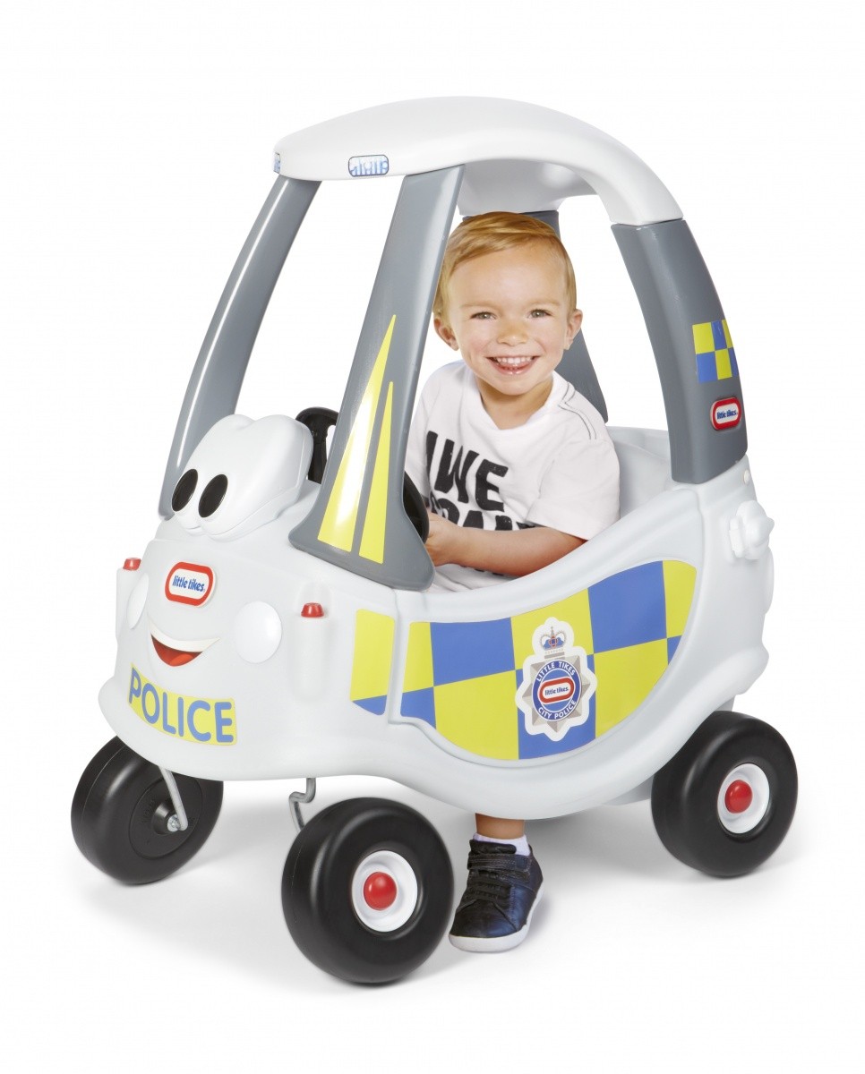 Otroški avto na potiskanje Cozy Coupe Policija, bel 3