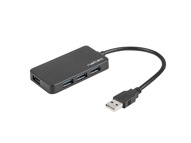 USB 3.0 HUB - 4 vrata, črn