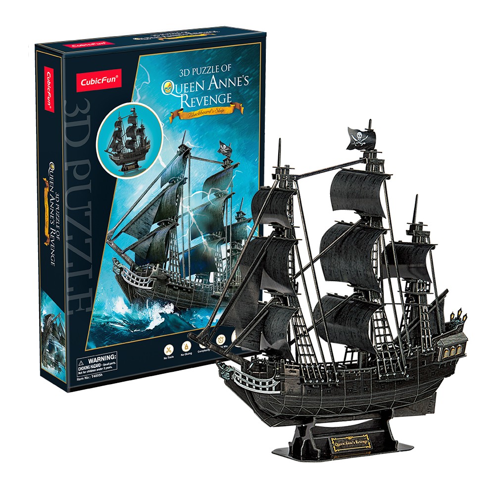 3D Puzzle Piratska ladja - Maščevanje kraljice Anne