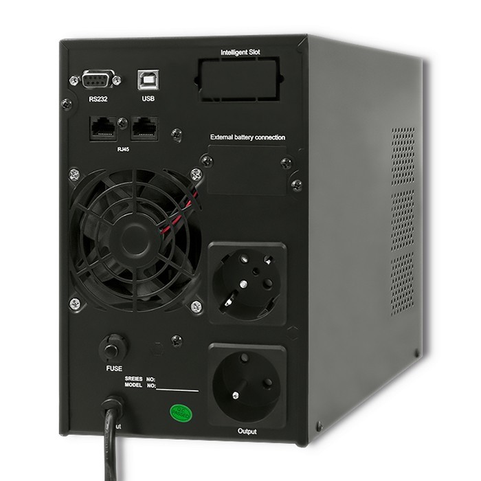 UPS napajalnik, on-line, 1KVA (800W), baterija, LCD, USB 2