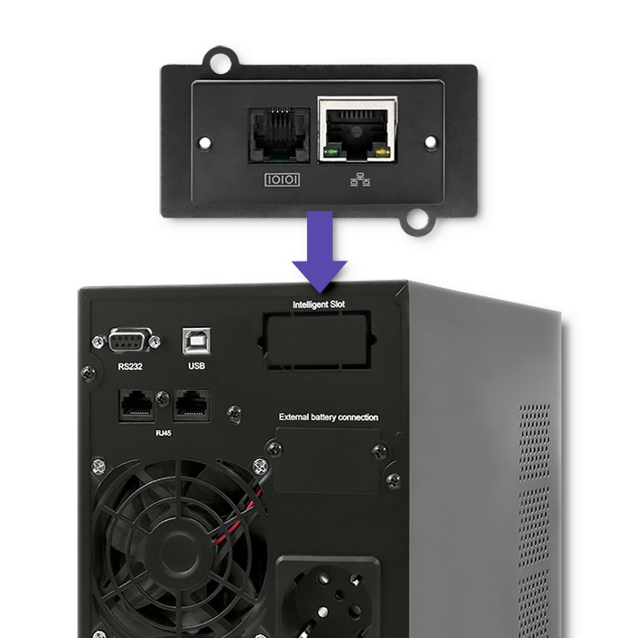 UPS napajalnik, on-line, 1KVA (800W), baterija, LCD, USB 5
