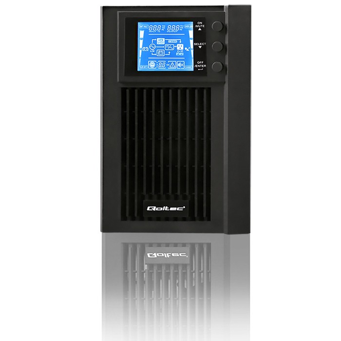 UPS napajalnik, on-line, 1KVA (800W), baterija, LCD, USB 6