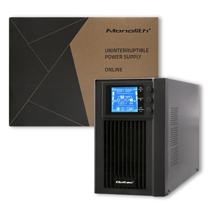 UPS napajalnik, on-line, 1KVA (800W), baterija, LCD, USB 8
