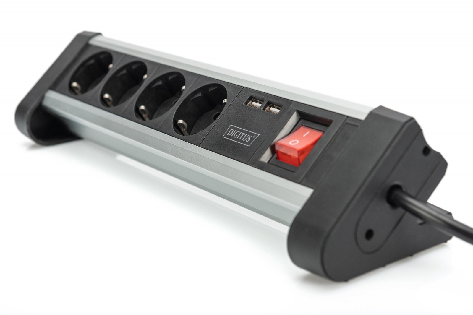 Pisarniška napajalna letev, 4x vtičnice, 2x USB, vrtljiva 2