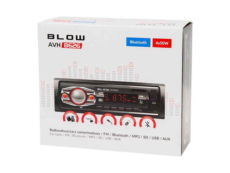 Avtoradio AVH-8626 MP3/USB/SD/MMC/BT 4