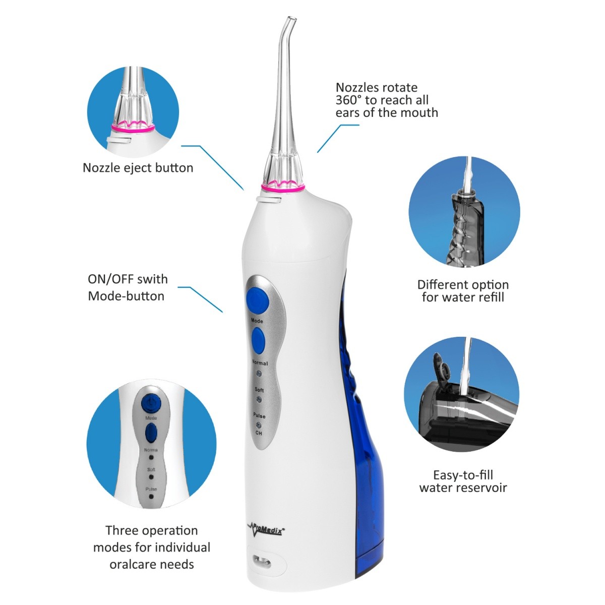 Brezžični ustni irigator Promedix PR-770W 4