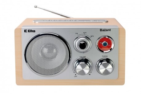 Retro radio BAŽANT z USB, v leseni izvedbi