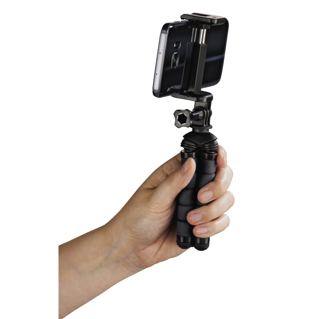 Fleksibilni mini stativ/stojalo, 14 cm, črn 3
