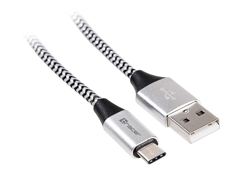 USB 2.0 Type-C kabel (M) to Type-C (M), 1m, črno-srebrn
