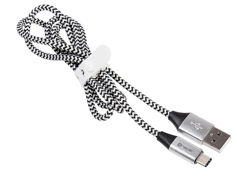 USB 2.0 Type-C kabel (M) to Type-C (M), 1m, črno-srebrn 2