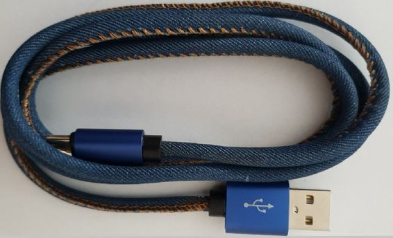 Kabel USB 2.0 Tip C Premium Jeans, 1 m