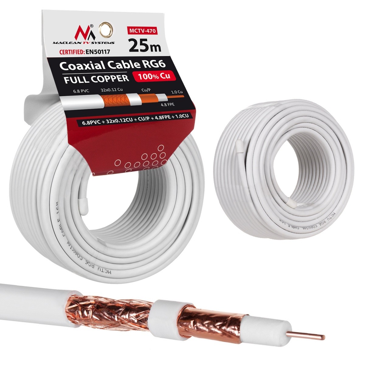 Koaksialni kabel RG6 25m MCTV-470 4