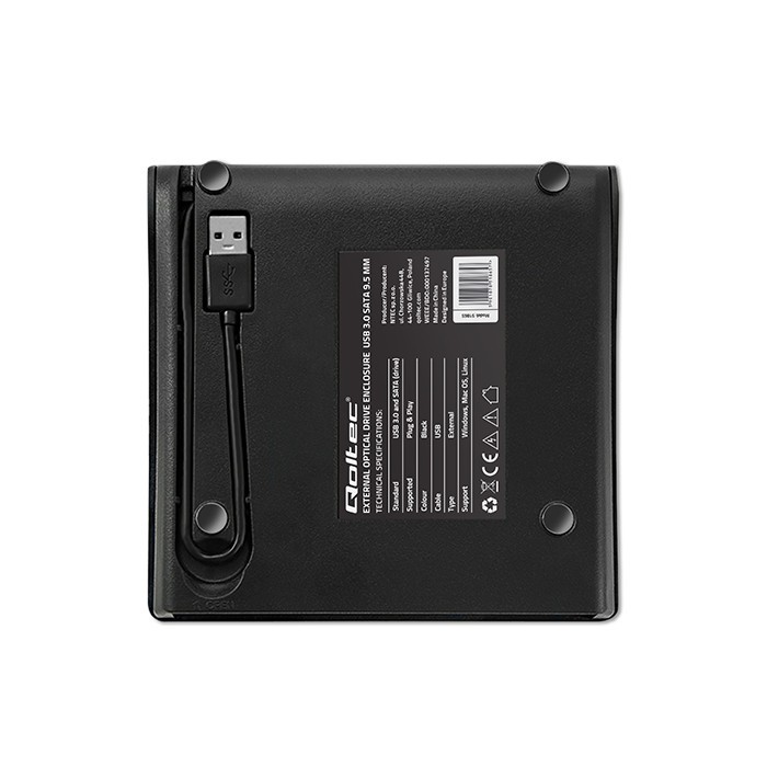 Ohišje za optični pogon CD/DVD SATA, USB 3.0, 9.5 mm 4