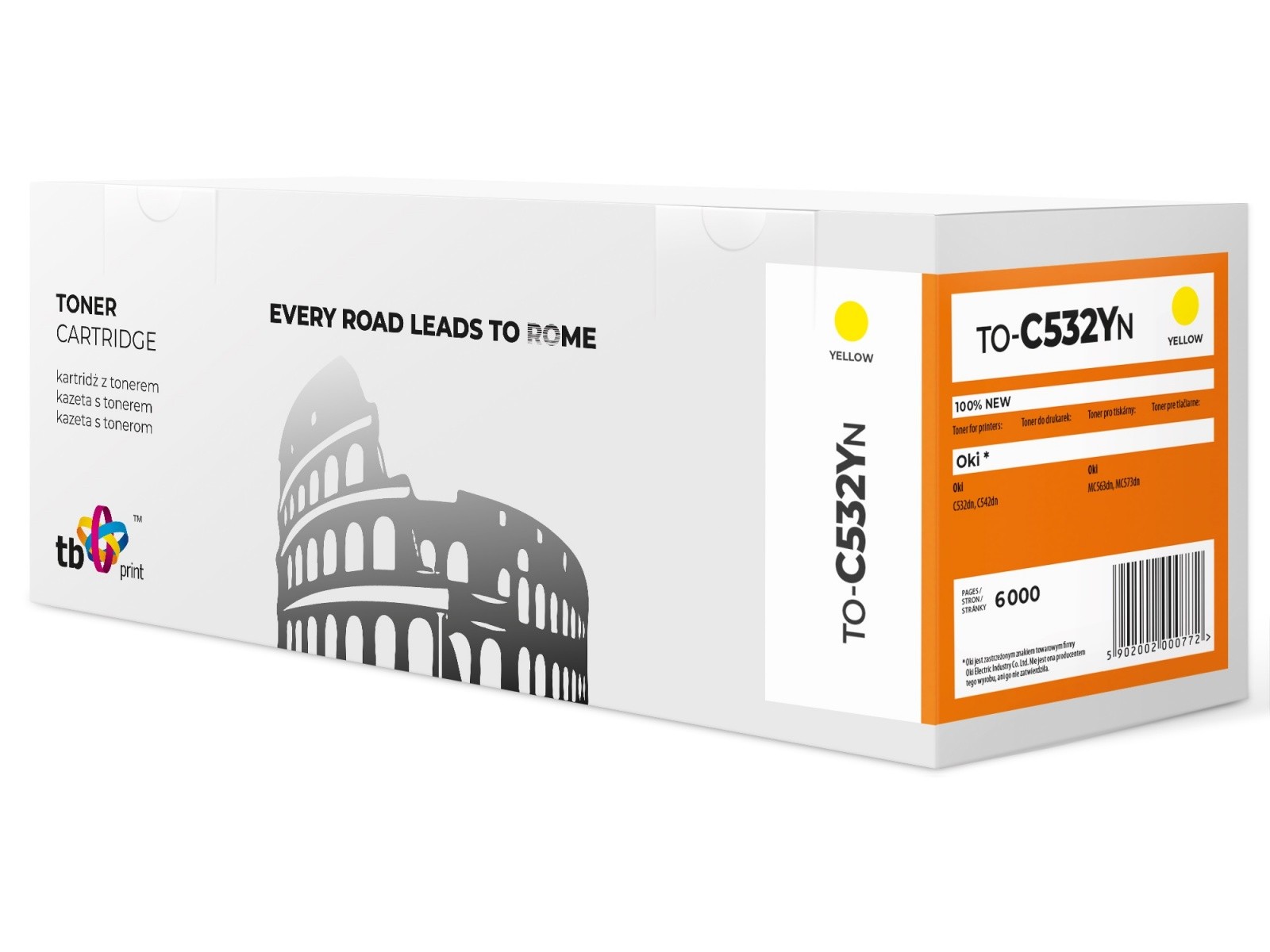 Toner za OKI C532, rumen, 100% nov