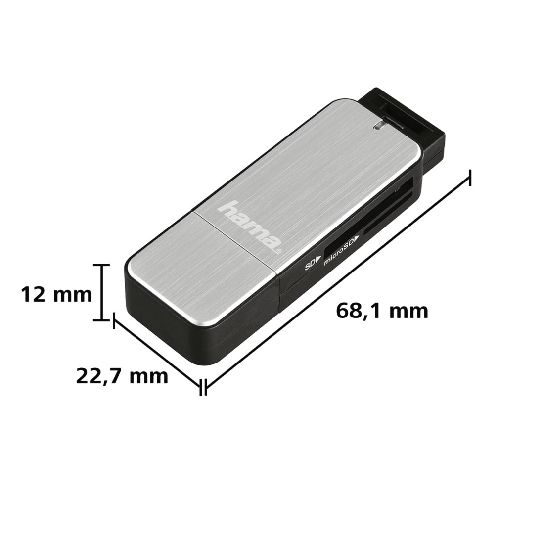 Bralnik kartic SD/microSD USB 3.0 srebrn 2