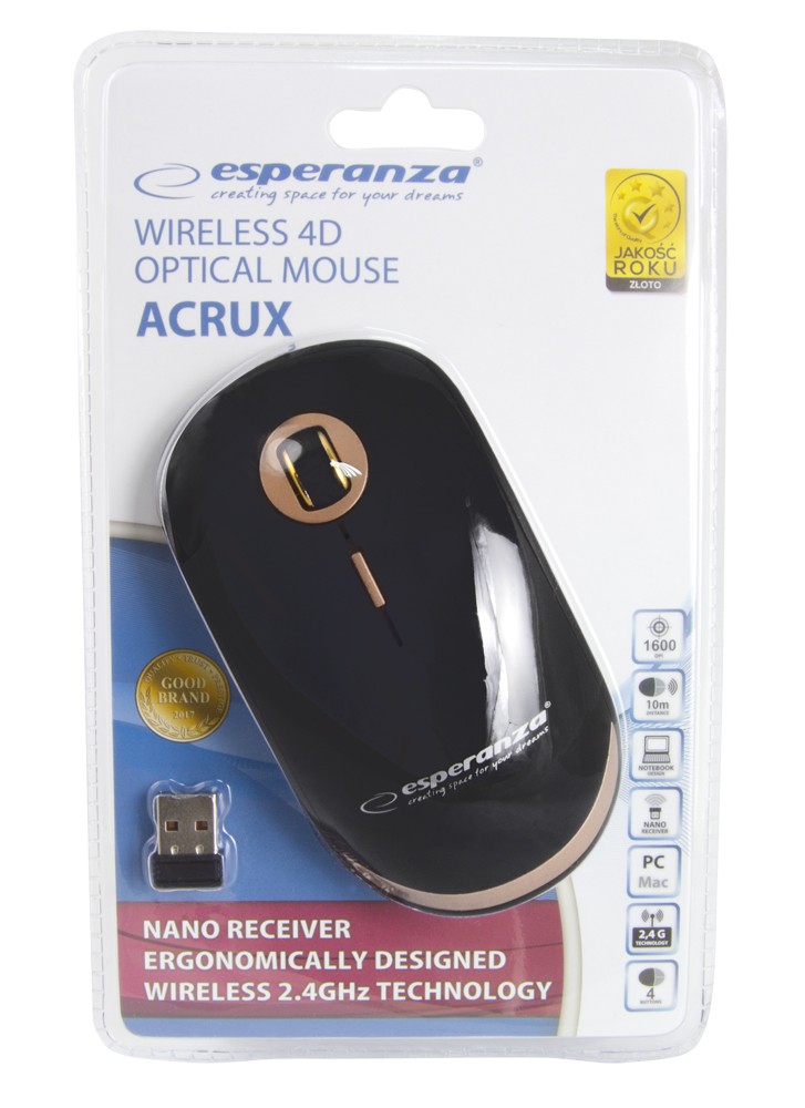 Brezžična optična miška USB Acrux
