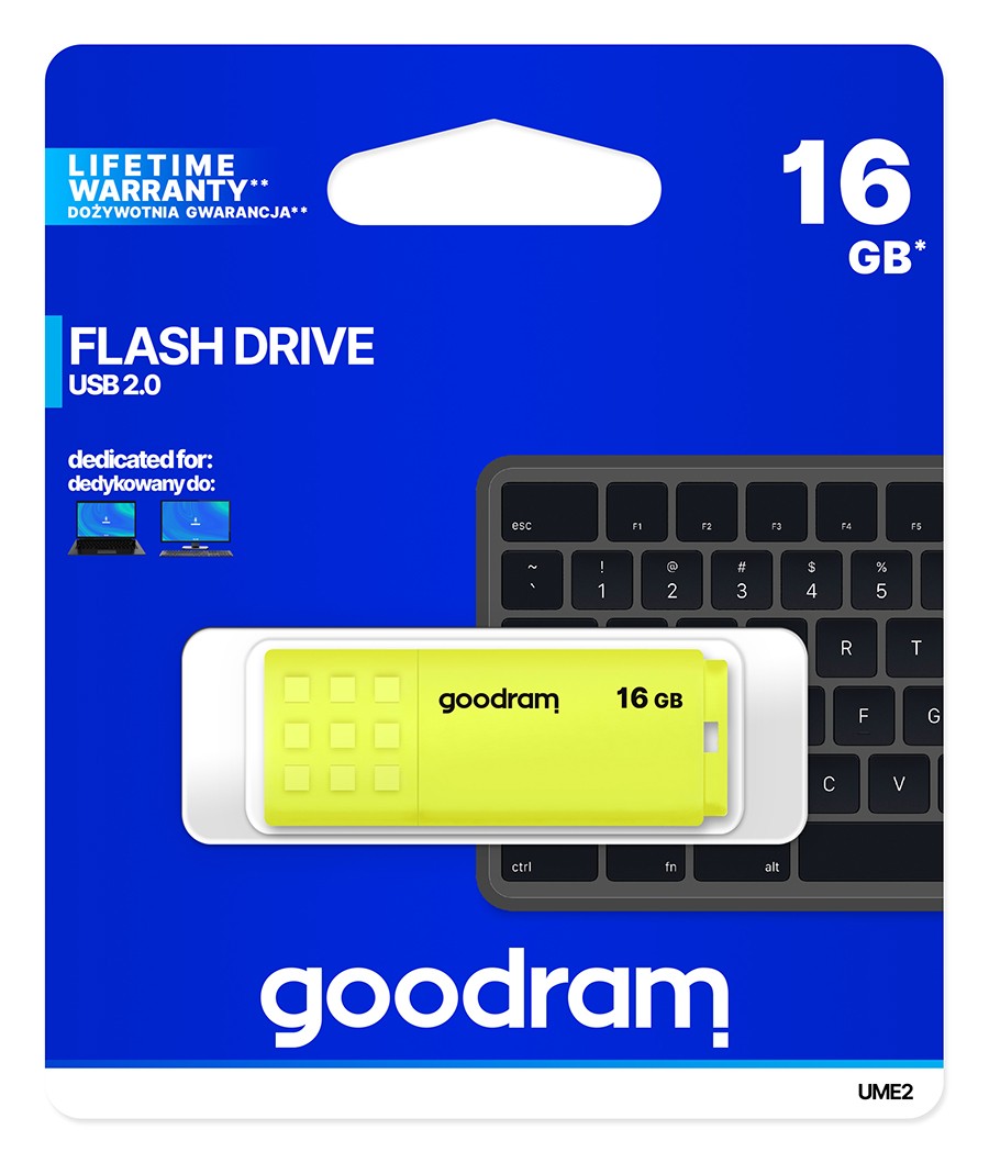 USB 2.0 ključek UME2, 16GB, rumen