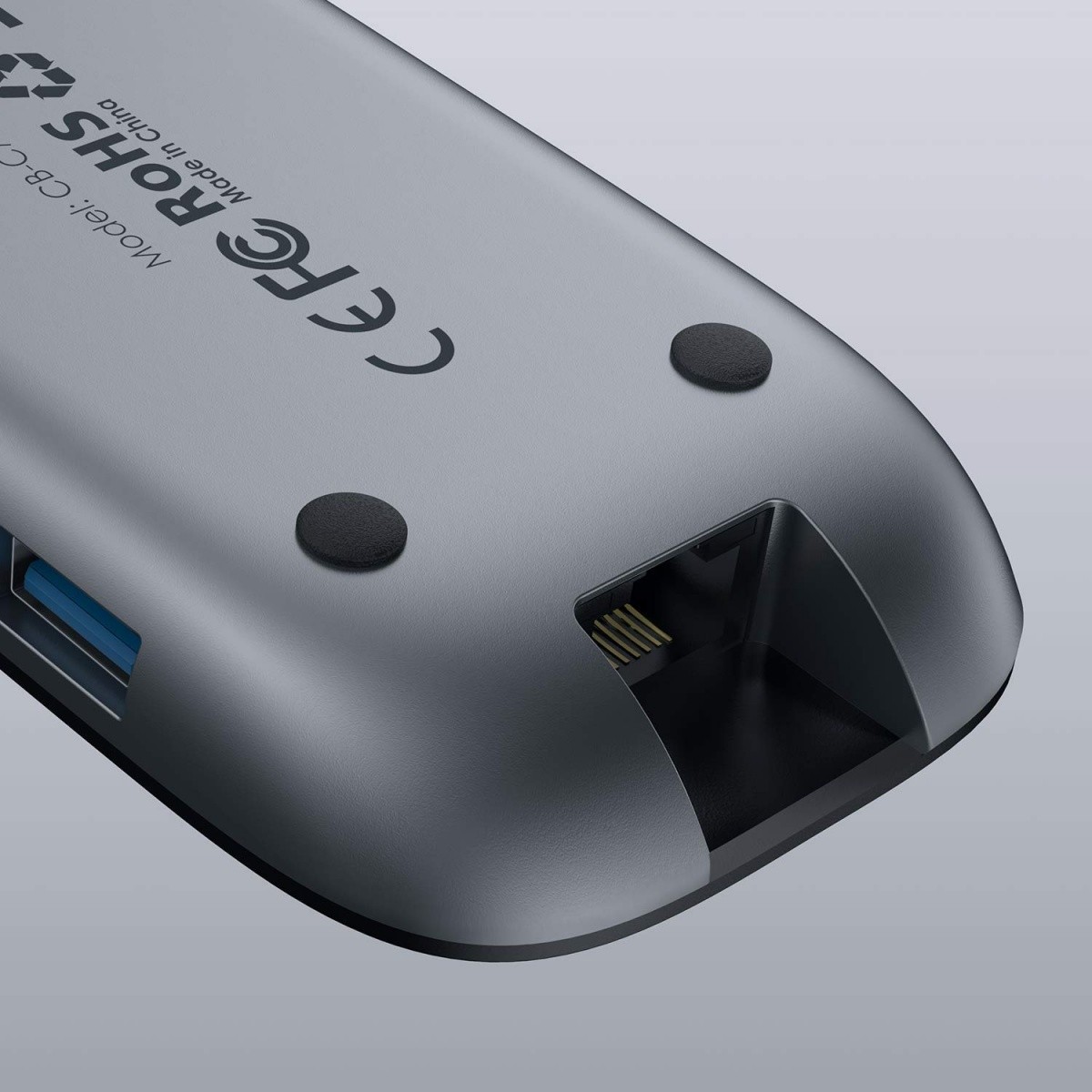 USB-C HUB CB-C71 8v1: Ethernet, 3xUSB 3.1, HDMI 4K, SD/microSD, PD 100W 8