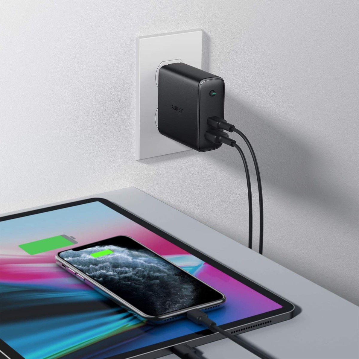 Zidni polnilec PA-D3 60W, 2xUSB (USB-A + USB-C PD) 4