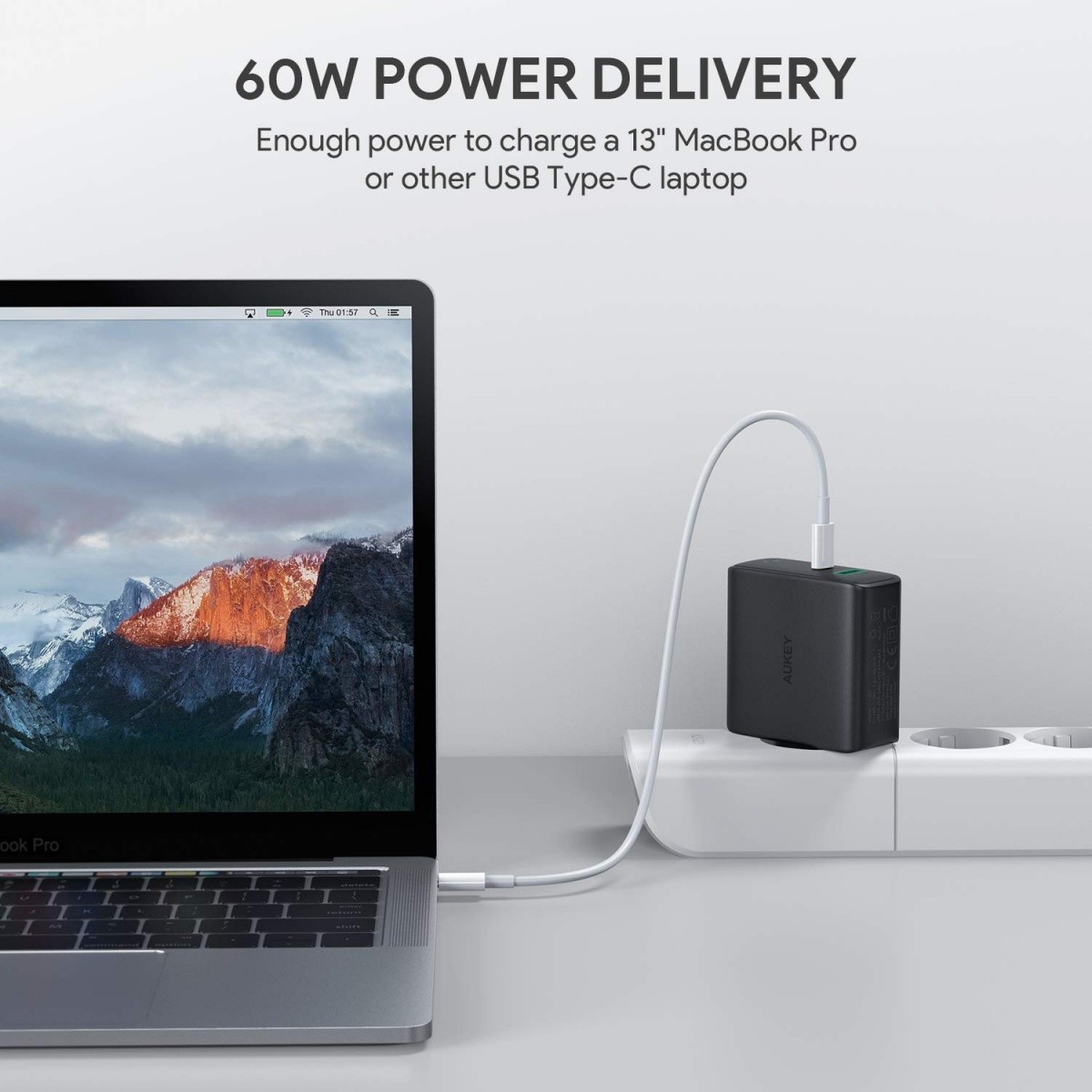 Zidni polnilec PA-D3 60W, 2xUSB (USB-A + USB-C PD) 8