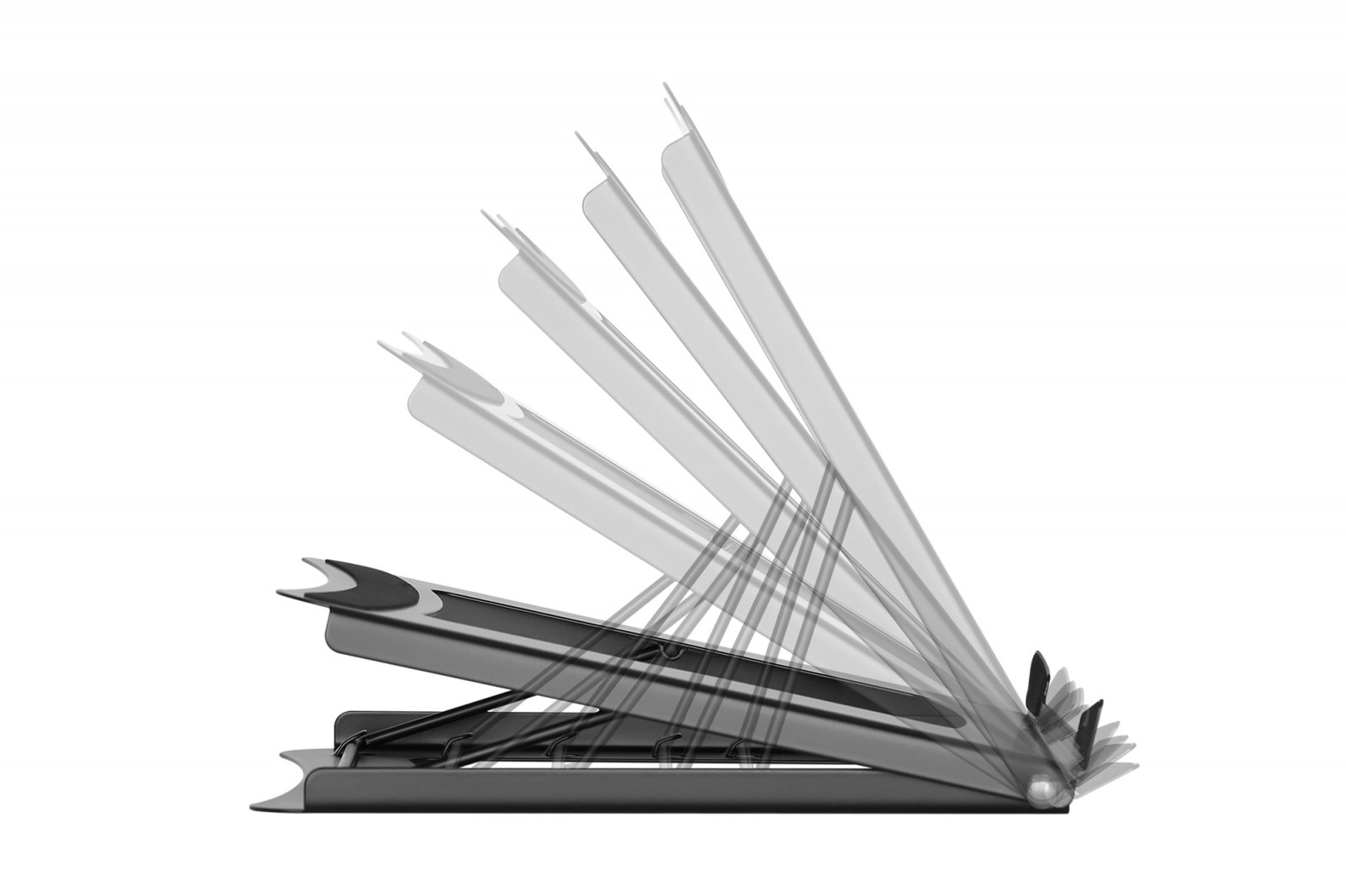 Prenosni stojalo za prenosnik, nastavljivo, črno 4