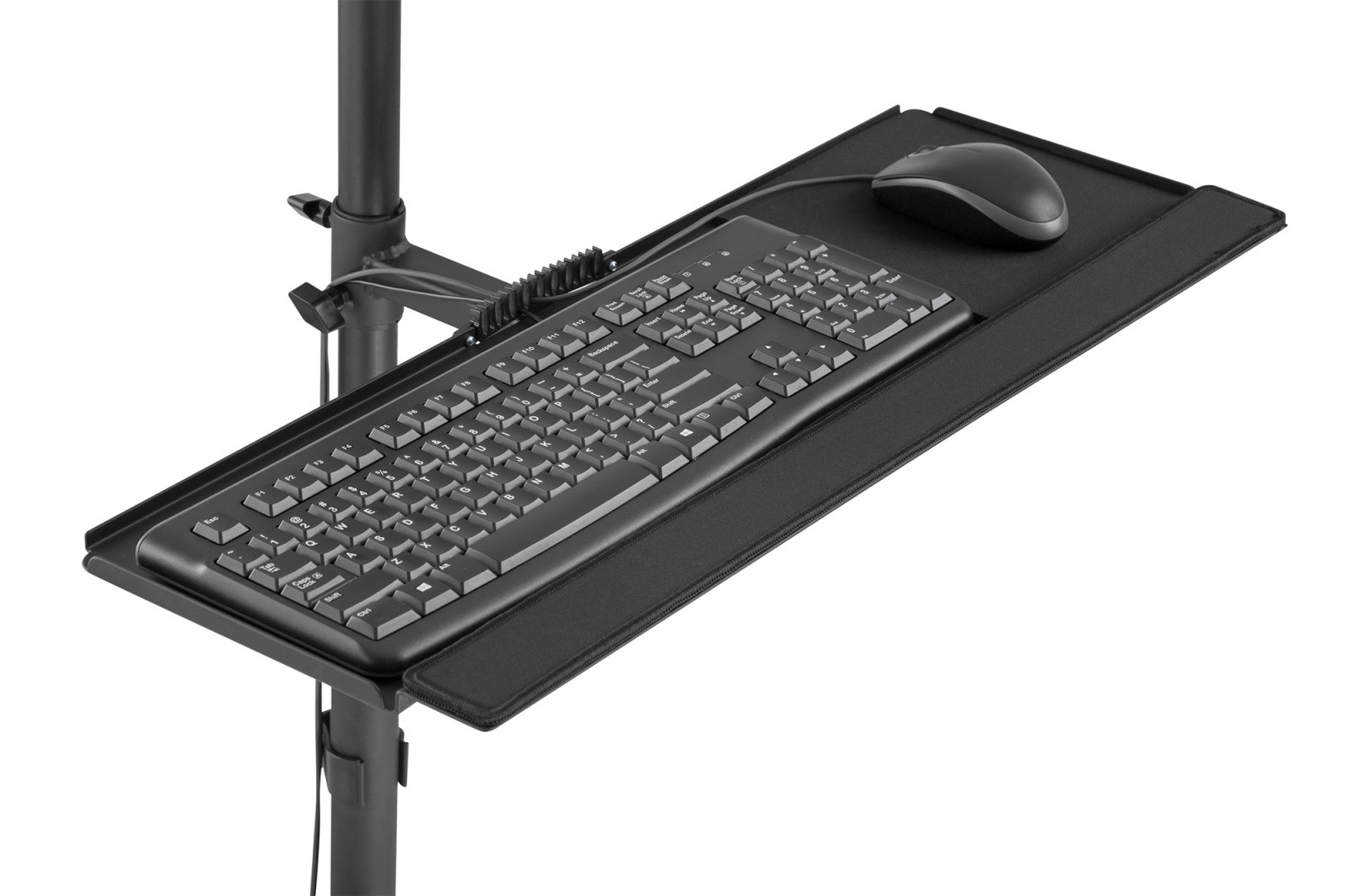 Mobilna delovna postaja z nosilcem za monitor, tipkovnico in PC 5